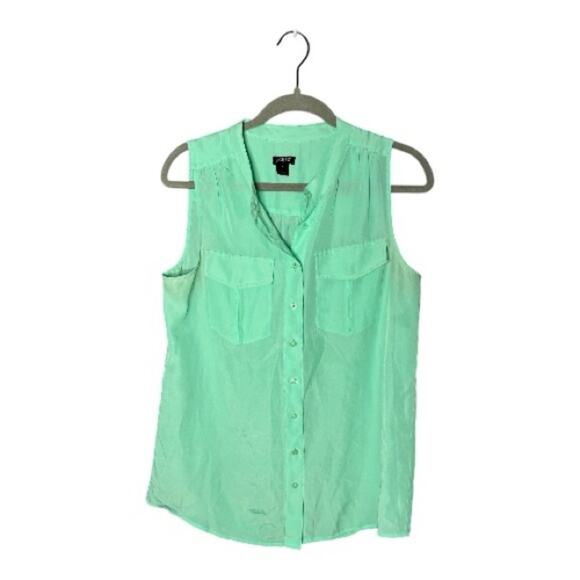 J. Crew Tops - J. Crew Mint Green Sleeveless Blouse 8